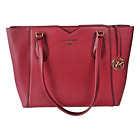 Michael Kors Raspberry Red Leather Shoulder Bag
