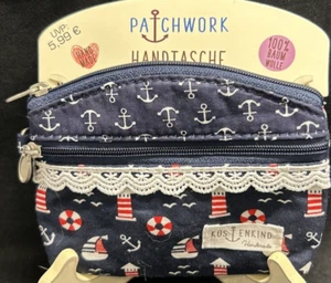 Von Lamezan Child's Purse Navy Nautical Theme Zippered NWT - Picture 1 of 8