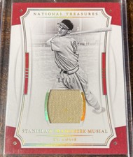 2020 PANINI NATIONAL TREASURES GAME USED JERSEY CARD #GG-SM STAN MUSIAL /10 HOF