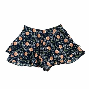For All Seasons Paper Crane Culotte Shorts Girls Size S Layered Floral Flowy - Picture 1 of 9