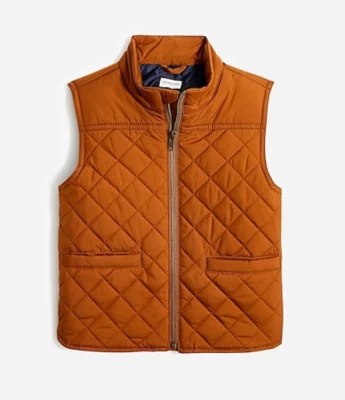 NUEVO CON ETIQUETAS J.Crew Crewcuts $79.50 Chaleco Caminante Acolchado para Niños, Necana Esmaltada, M(8), L(10) Foto 1 de 4