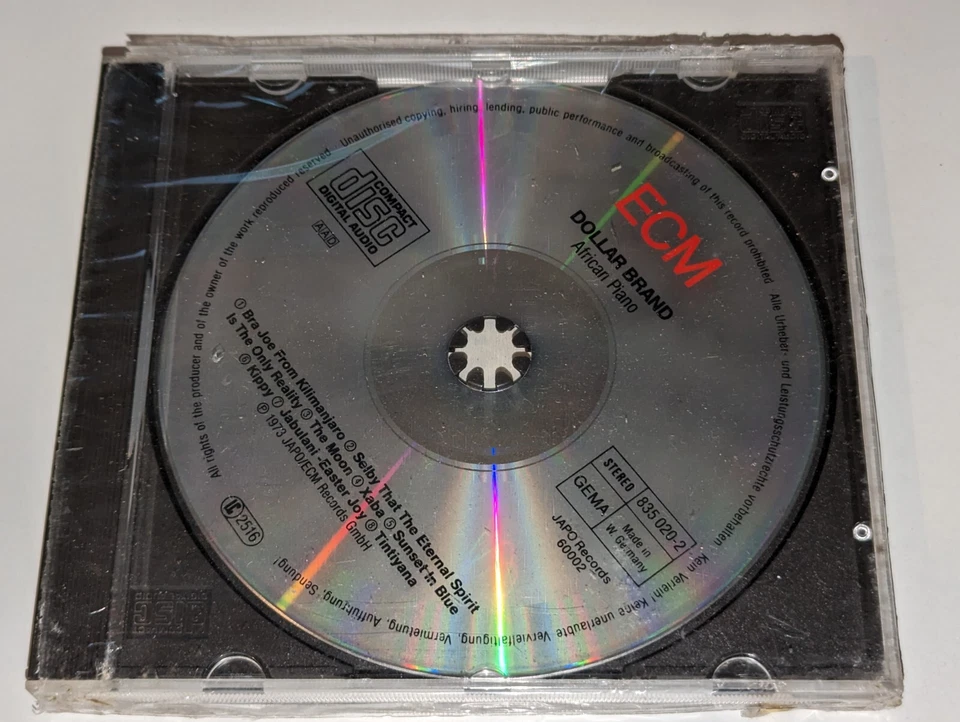 *NEW/SEALED* Dollar Brand "African Piano" CD 8 Songs ECM Records 1973 Foto 1 de 4