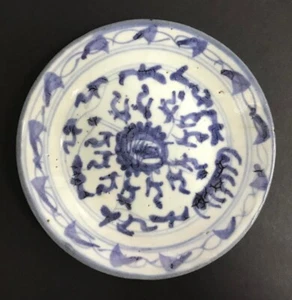 Mazuma *A275 China 清代中晚期青花瓷手绘花卉图老盘 Qing Dynasty Porcelain Plate 6.8-7" - Picture 1 of 11