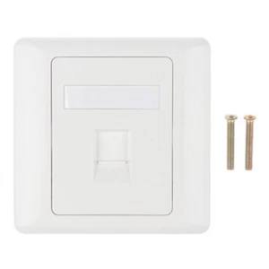 86 Type Single Port RJ45 Wall Flat Face Plate Ethernet Network Socket Pan*-* - Picture 1 of 7
