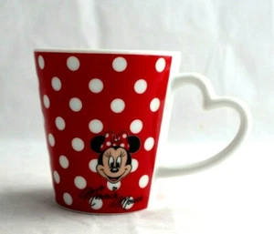 Minnie Mouse Coffee Tea MUG Heart Handle Red n White Dot Tokyo Disney Resort  - Picture 1 of 7