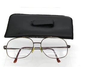 Vintage Modern James Coffee 60-17-150 Reading Glasses with Soft Case Metal Frame - Picture 1 of 13