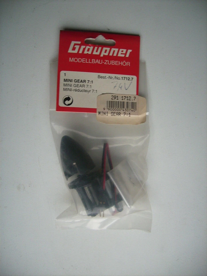 Graupner 1712.7 Mini Gear 7:1 Getriebemotor - Bild 1 von 1