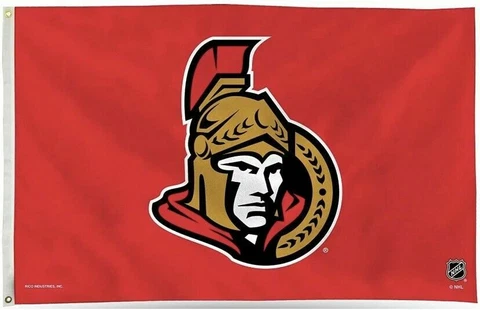 3' x 5' Ottawa Senators NHL Flag - Free Canada Shipping Cover