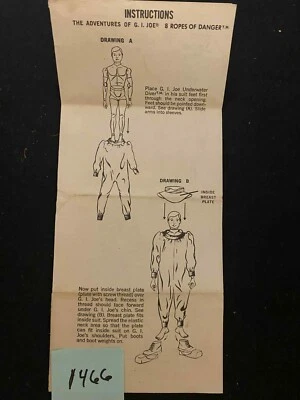 GI JOE DEEP SEA DIVER #7422 ORIGINAL INSTRUCTIONS FOR ADVENTURES OF / 8 ROPES - Image 1 of 4