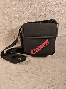 Vintage Canon Camera Bag With Adjustable Shoulder Strap Canvas Red/Black