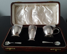 Argento massiccio - Art Déco - Set condimenti in custodia 1938