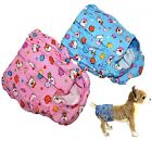 SET of 2 COLORS Dog Cat Puppy DIAPERS Female Girl For Small Pet 100% Cotton XS-M
