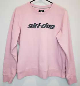 BRP SKI-DOO Mujer Talla Mediana Rosa Logo Firma Crew Sudadera Calce Relajado - Imagen 1 de 3