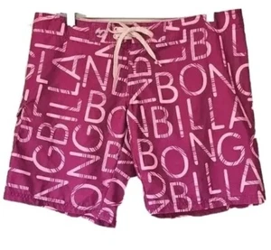 Billabong Junior's Boards Shorts Pink Logo Swim Trunks Cargo Pocket 9 NWT - Picture 1 of 10