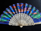 👍 19TH CENTURY CHINA CHINESE CANTON HUNDRED FACES FAN 出洋古董扇