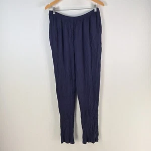 VINTAGE Country Road jogger pants size M navy blue tapered stretch rayon 107262 - Picture 1 of 11