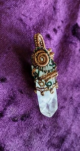  Phantomquarz Heilkristall Handarbeit drahtumwickelt Schmuck - Bild 1 von 1