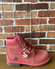 Timberland Youth's 6" Premium Boots NEW AUTHENTIC Pink Red Rose Sz 6.5