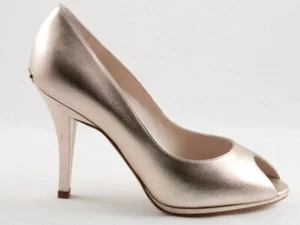 New Christian Dior Miss Dior open toe Gold Patent leather Shoes 35 US 5 - Picture 1 of 5