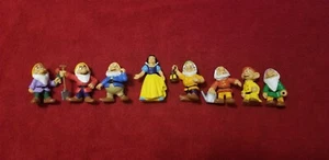 WALT DISNEY COMPANY BULLY SNOW WHITE & SEVEN DWARFS LOT OF 8 PVC FIGURES 1982 - Picture 1 of 7