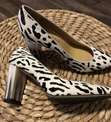 Zapatos de salón Donald Pliner Neal para mujer 7,5 pelo de becerro leopardo clásicos preppy Foto 1 de 4