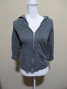 Victoria's Secret Women's Size Small Solid Gray with 3/4 Sleeves Cropped Jacket - Picture 1 of 3