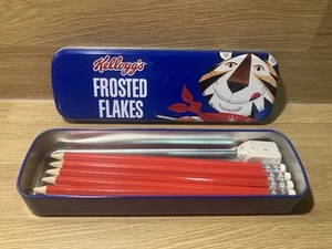 Kelloggs Frosted Flakes pencil Case Tin Blue - Picture 1 of 12