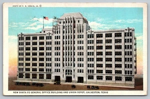 Neues Santa Fe General Office Building & Union Depot Galveston TX 1939 - Bild 1 von 2