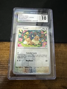 Eevee - 050/064 Shrouded Fable REVERSE HOLO Pokemon - Gem Mint 10 - Picture 1 of 2