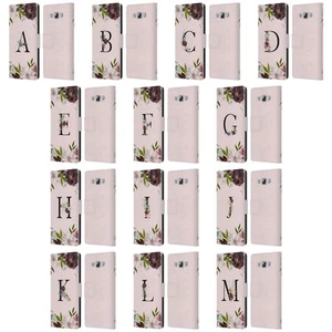 NATURE MAGICK FLORAL BLACK MONOGRAM 1 LEATHER BOOK CASE FOR SAMSUNG PHONES 3 - Picture 1 of 18