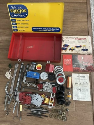 Juego de montador de cinta transportadora Gilbert Action 1958 sin. 10063 vendido como está Foto 1 de 4