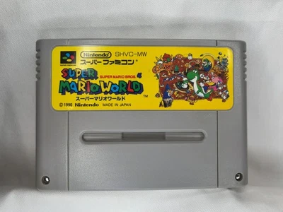 Nintendo Super Famicom Super Mario World 1990 SNES SFC Tested Work Japan JP ④ - Image 1 of 4