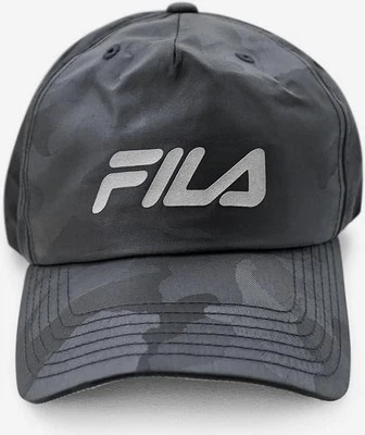 Gorra Fila Unisex Ajustable Negra Combo Camuflaje Estructurado Plata Logo Sombrero Foto 1 de 2