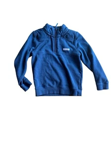 Vineyard Vines Shep Shirt Youth Size 7 Navy Blue 1/4 Zip Sweatshirt - Picture 1 of 3