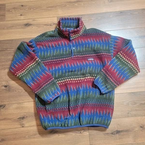 Patagonia Vintage 1996 Synchilla Snap-T Men's Minnehaha Flame Aztec Large EUC FS - Picture 1 of 4