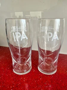 3x Greene King IPA Pint Glasses Official Beer of England Cricket Team Free Post - Picture 1 of 5