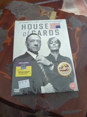 HOUSE OF CARDS COMPLETE FIRST AND SECOND SEASONS DVD BRAND NEW SEALED - image 1 of 4