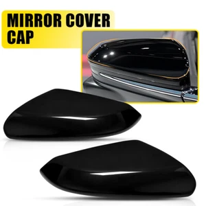 Glossy BlackFor Honda Civic 2016-2021 OX Horn Rear View Cover Cap Trim - Picture 1 of 8