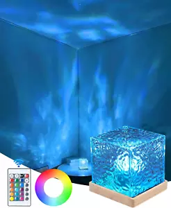 Luminorthe Cube Lamp,Corded Northern Lights Cube Ocean Wave Projector Light Auro - Picture 1 of 12