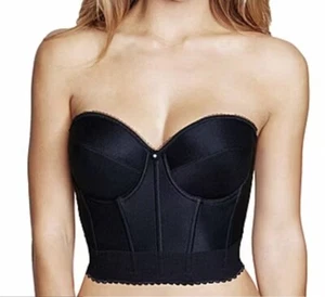 Dominique Noemi Strapless Halter Bra 36 D Backless Underwire Black  - Picture 1 of 7