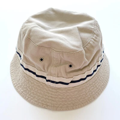 Hanna Andersson Kids Reversible Bucket Sun Hat Size M 2-6 Beige Olive Green - Image 1 of 4