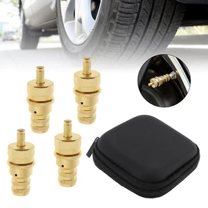 4pcs 6-30PSI Adjustable Brass Tire Deflators Kit Fit for SUV Snowmobiles Motorcy - Picture 1 of 12