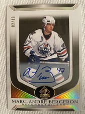 2020-21 SP Signature Edition Legend Black /10 Marc-Andre Bergeron Auto Oilers