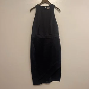 NEW SIZE 12 Blue LABEL LAB - Stretch Slit Bodycon Sleeveless Dress Races Wedding - Picture 1 of 8