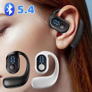 Wireless Bluetooth 5.4 Headset Stereo Headphones Ear Hook TWS Earphones Earbuds - Picture 1 of 27