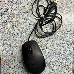 Maus Dell kabelgebunden USB schwarz Scrollrad Läuft Einwandfrei - Bild 1 von 3