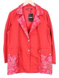 DESIGUAL Chaq Delphine Women Jacket 42 Mid-Length Lined Floral Patterned - Picture 1 of 10