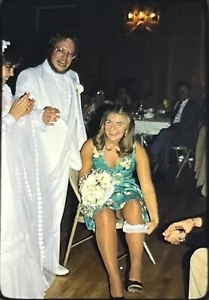 Vestido de eliminación de liga vintage con foto diapositiva boda novia - Imagen 1 de 2