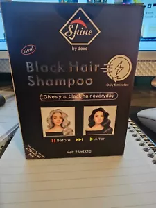 Dexe Black Hair Dye Shampoo 10 Sachets 25ml each, Quick Shine and Nourish - Picture 1 of 1