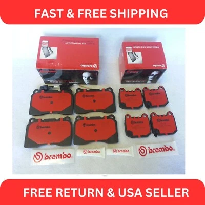 Juego de 4 pastillas de freno delanteras y traseras de cerámica Brembo NAO para Subaru WRX STi 2004-2017 Foto 1 de 4